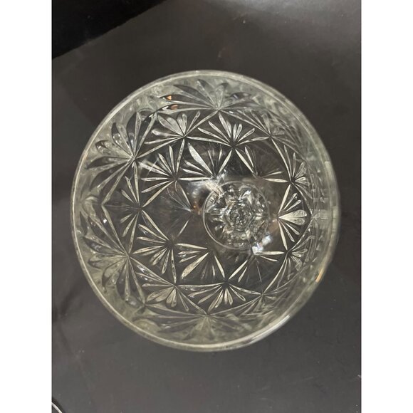 Vintage Cristal-D-Arques Egg Shaped Pedestal Lidded Candy Dish 9” - Picture 4 of 6